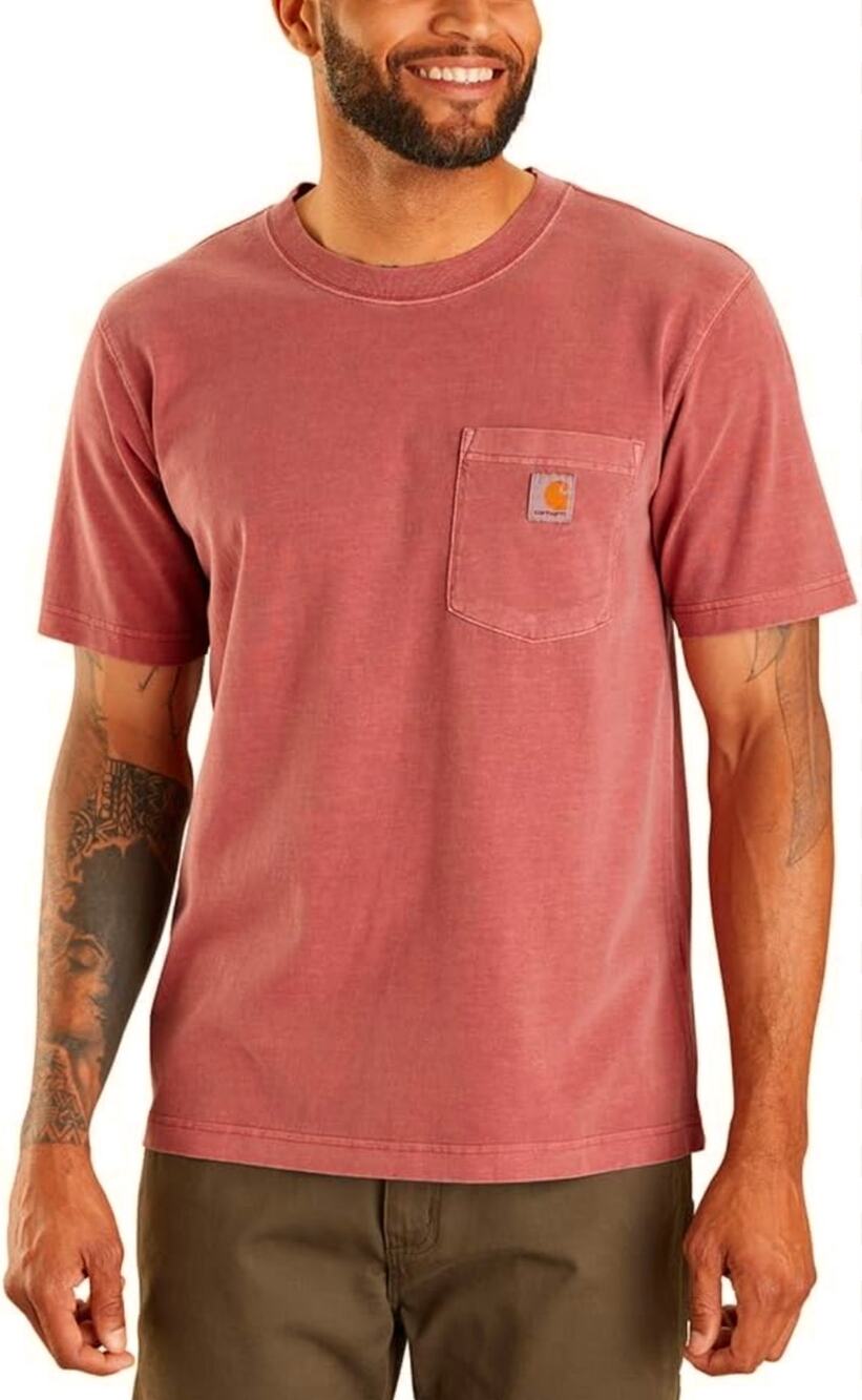Carhartt Loose Fit Tee Mens Size 2XL Salmon Pink Crew Neck Short Sleeves T-Shirt